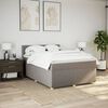 vidaXL Boxspring met matras stof taupe 140x200 cm