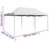vidaXL Partytent inklapbaar 3x6 m staal wit