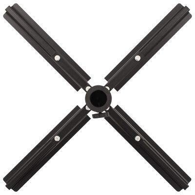 vidaXL Parasolvoet uitschuifbaar 2,75 kg staal zwart