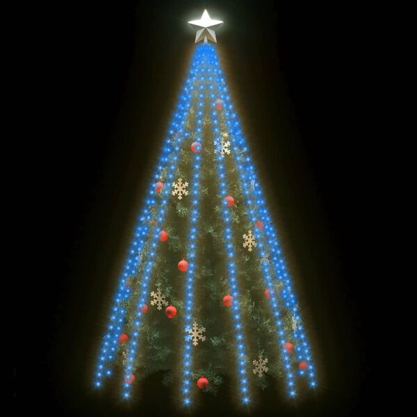 vidaXL Kerstboomverlichting met 500 LED's blauw binnen/buiten 500 cm
