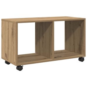 vidaXL Rolkast 72x33x42,5 cm bewerkt hout artisanaal eikenkleurig