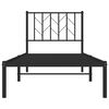 vidaXL Bedframe met hoofdbord metaal zwart 80x200 cm
