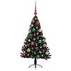 vidaXL Kunstmatig Voorverlicht Kerstboom met 150 LED Zwart 120 cm PVC