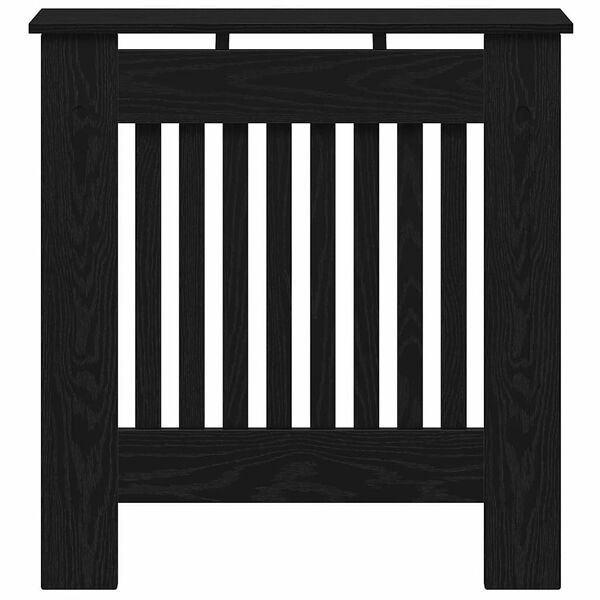 vidaXL Radiatorafdekking Zwart Eiken 78 x 19 x 81,5 cm Bewerkt hout