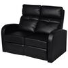 vidaXL Relaxfauteuil 2-zits kunstleer zwart