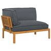 vidaXL Bankstel Effen Antraciet 133 x 92 x 69 cm Massief Acaciahout