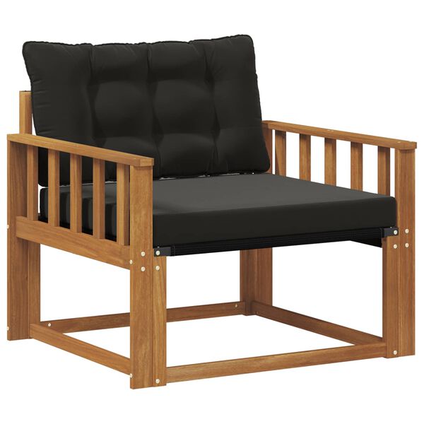 vidaXL Buiten bankenset Massief Acaciahout en Textilene Naturel