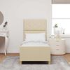 vidaXL Bedframe met hoofdeinde Cr&egrave;me 80 x 200 cm Stof