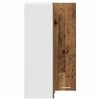 vidaXL Hangkast Oude Hout en Wit 57 x 57 x 100 cm Bewerkt hout