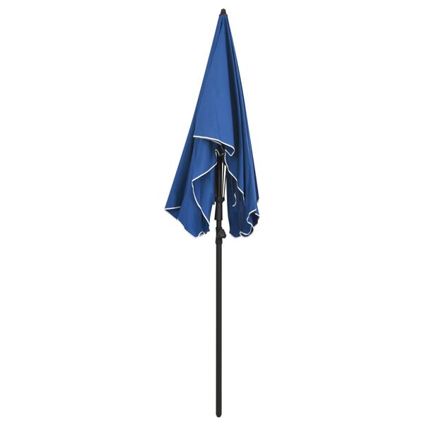 vidaXL Parasol met paal 200x130 cm azuurblauw