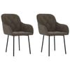 vidaXL Eetkamerstoelen 2 st fluweel donkergrijs