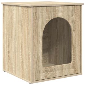 vidaXL Kattenhuis Sonoma 53 x 52 x 62 cm Bewerkt hout