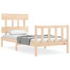 vidaXL Bedframe met hoofdbord massief hout
