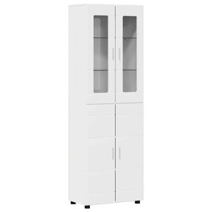 vidaXL Hoge kast FLORIN Hoogglans wit 60 x 35 x 182 cm Bewerkt hout