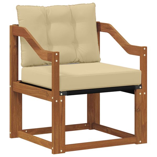 vidaXL Tuinbank Massief Acaciahout en Textilene Naturel