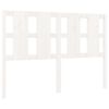 vidaXL Hoofdbord 140,5x4x100 cm massief grenenhout wit