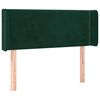 vidaXL Hoofdbord met randen 83x16x78/88 cm fluweel donkergroen