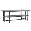 vidaXL Salontafel 100x50x40 cm bewerkt hout grijs sonoma eikenkleurig
