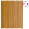 vidaXL Dakpaneel 12 pcs Naturel 60 x 45 cm Gegalvaniseerd staal
