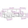 vidaXL Buiten bankenset 6 pcs Natuurlijk en Beige Bewerkt hout