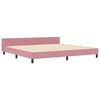 vidaXL Boxspringbed met hoofdeinde Roze 200 x 200 cm Fluweel
