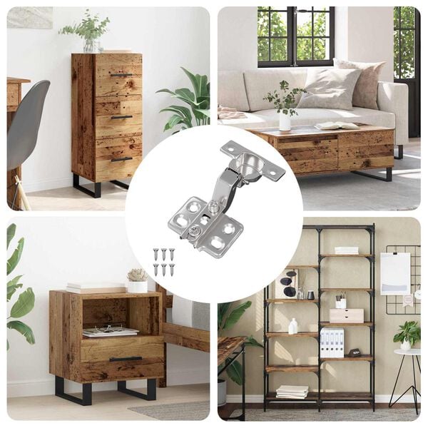 vidaXL Scharnier 254 pcs Nikkel 26 mm IJzer