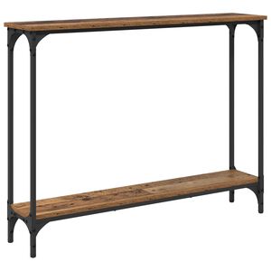 vidaXL Wandtafel met plank Oud Hout 100 x 22,5 x 75 cm Bewerkt hout