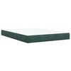 vidaXL Boxspring met matras fluweel donkergroen 140x200 cm