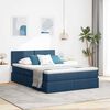 vidaXL Opbergbed met matras met matras Blauw 140 x 200 cm Bewerkt hout