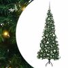 vidaXL Hoek Kunstkerstboom met 300 LED Groen 180 cm PVC en Metaal
