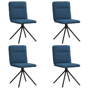 vidaXL Eetkamerstoelen 4 st stof blauw
