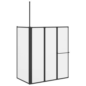 vidaXL Douchescherm Wit 120 x 70 x 137 cm Aluminium