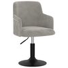 vidaXL Eetkamerstoelen draaibaar 2 st fluweel lichtgrijs