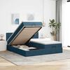 vidaXL Ottoman bed met matrassen 160x200cm fluweel donkerblauw