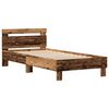 vidaXL Bedframe Oud hout 75 x 190 cm Bewerkt hout
