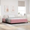 vidaXL Boxspringbed met matras Roze 180 x 220 cm Stof