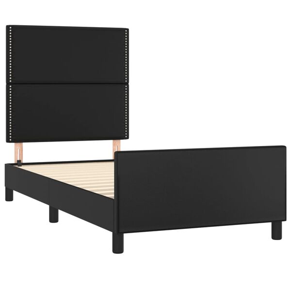 vidaXL Bedframe met hoofdbord kunstleer zwart 80x200 cm