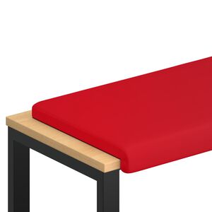 vidaXL Bankkussen Kunstleer Rood Diepte 35 cm