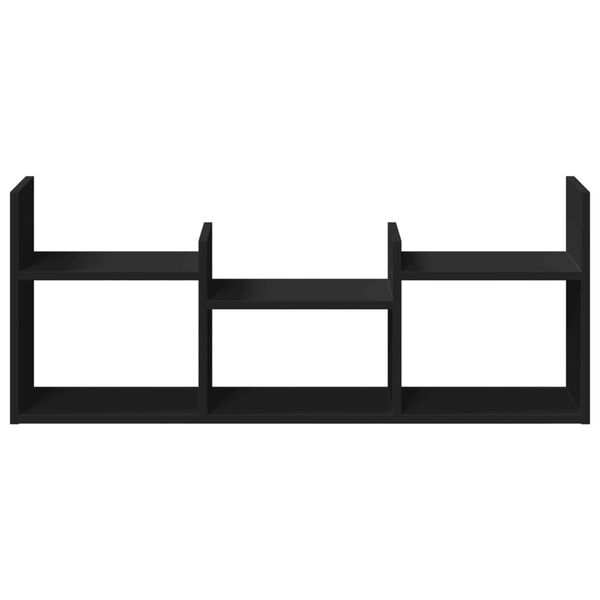 vidaXL Wandkast 100x18x40 cm bewerkt hout zwart