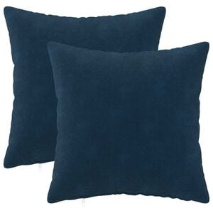 vidaXL Kussensloop 2 pcs HEERLEN Blauw 30 x 30 cm Microfiber Fleece