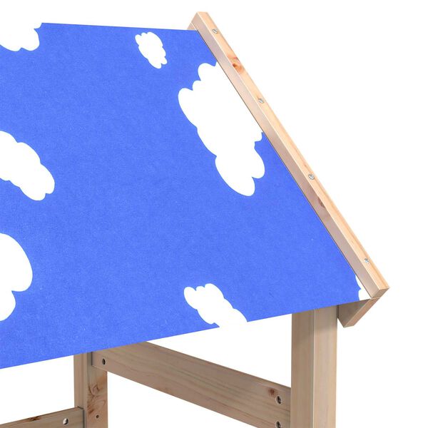 vidaXL Speeltoren Bruin 52,5 x 110,5 x 215 cm Massief grenenhout