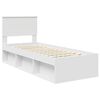 vidaXL Bedframe met hoofdeinde Wit 75 x 190 cm Massief grenenhout