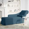 vidaXL Chaise longue met bolster en rechterarmleuning fluweel blauw