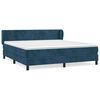 vidaXL Boxspring met matras fluweel donkerblauw 180x200 cm