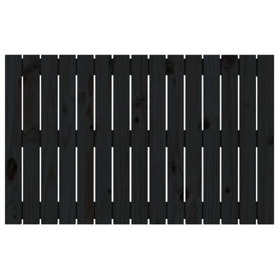 vidaXL Wandhoofdbord 95,5x3x60 cm massief grenenhout zwart