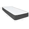 vidaXL Boxspring stof donkergrijs 180x200 cm