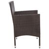 vidaXL 4-delige Loungeset met kussens poly rattan bruin