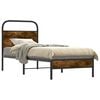 vidaXL Bedframe zonder matras bewerkt hout gerookt eiken 75x190 cm
