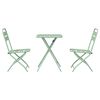 vidaXL Bistroset 3 pcs Groen Staal