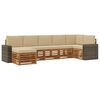 vidaXL Buiten bankenset 7 st Natuurlijk en Beige